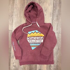 Women's Burgundy Graphic Hoodie